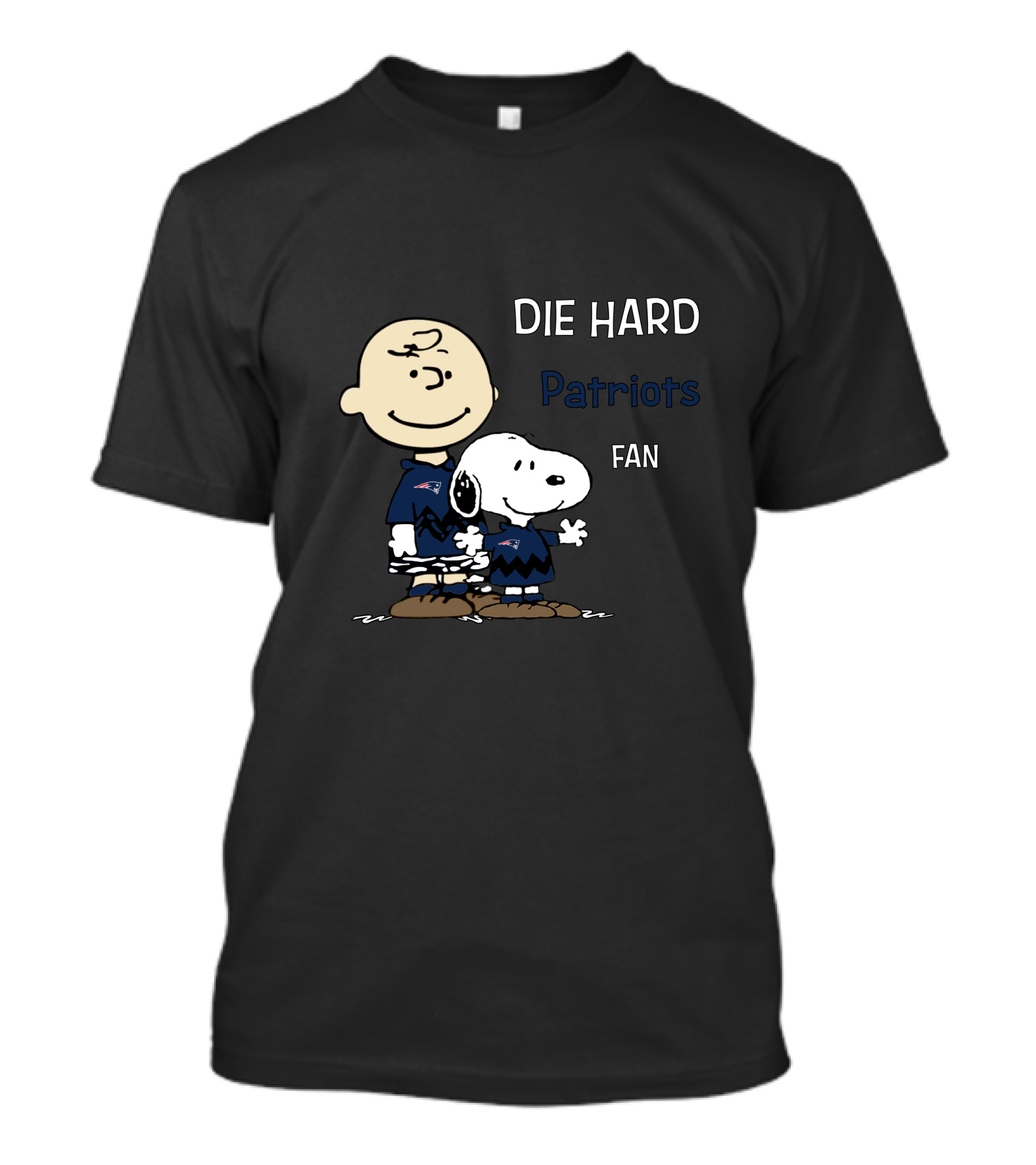 Die Hard Patriots Fan Snoopy Charlie Brown T-Shirt