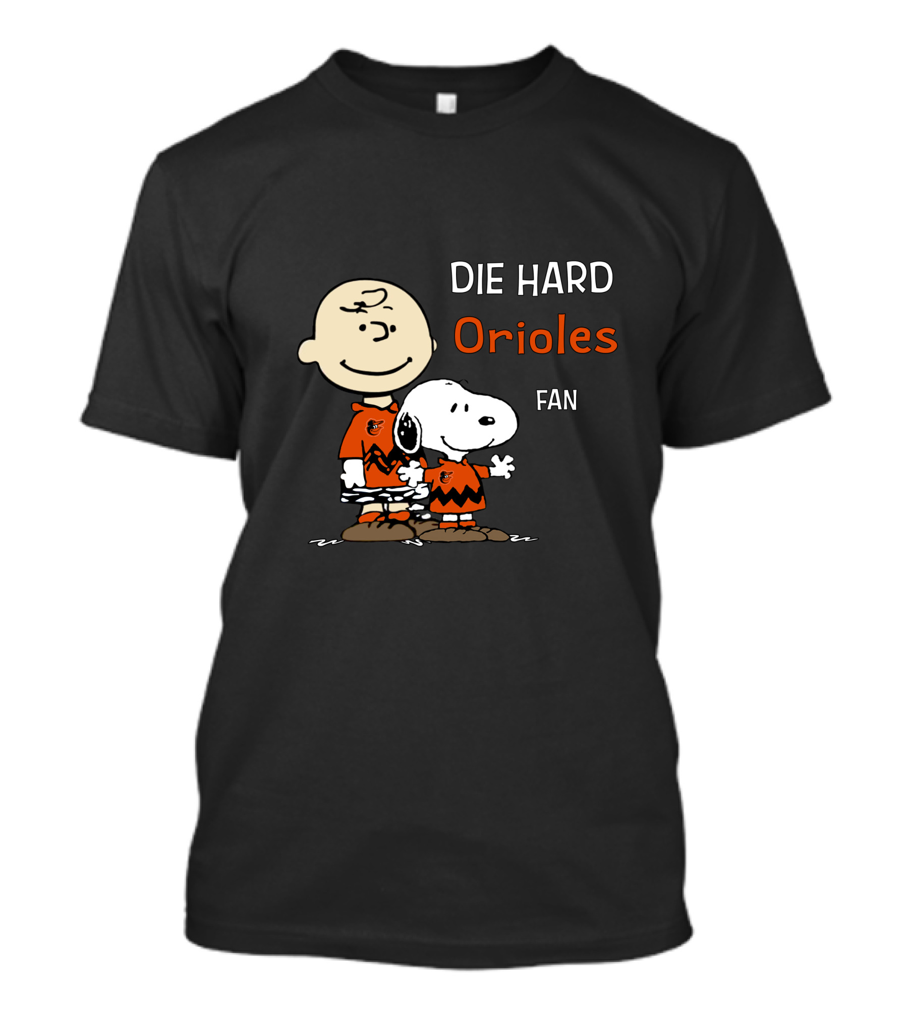 Die Hard Orioles Fan Snoopy Charlie Brown T-Shirt