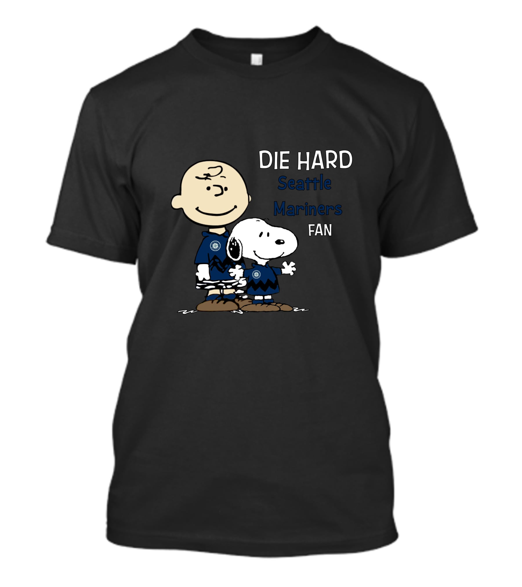 Die Hard Seattle Mariners Fan Snoopy And Charlie Brown T-Shirt