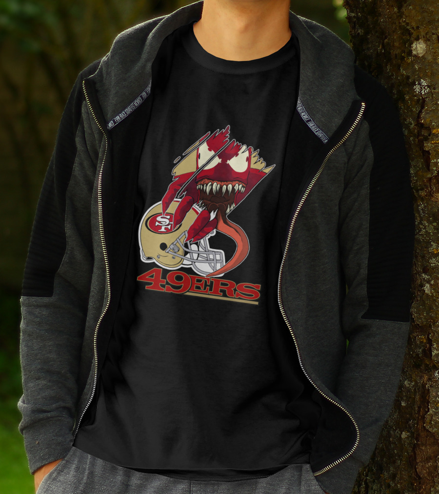 49ers Venomous Creature With San Francisco Helmet T-Shirt