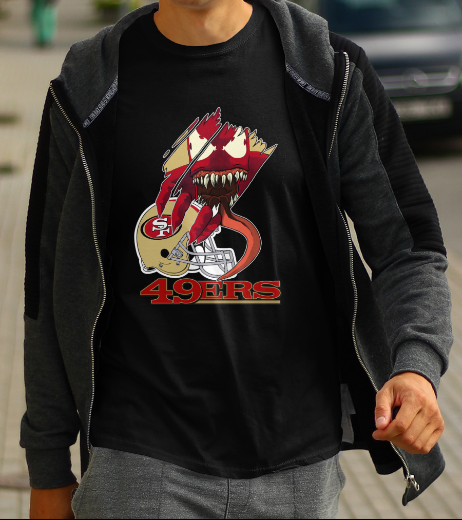 49ers Venomous Creature With San Francisco Helmet T-Shirt