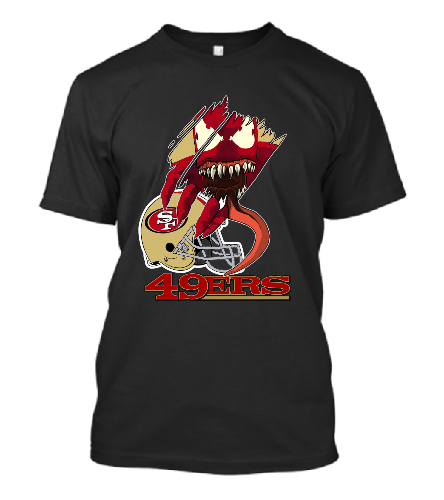 49ers Sf Football Venom Monster Helmet T-Shirt