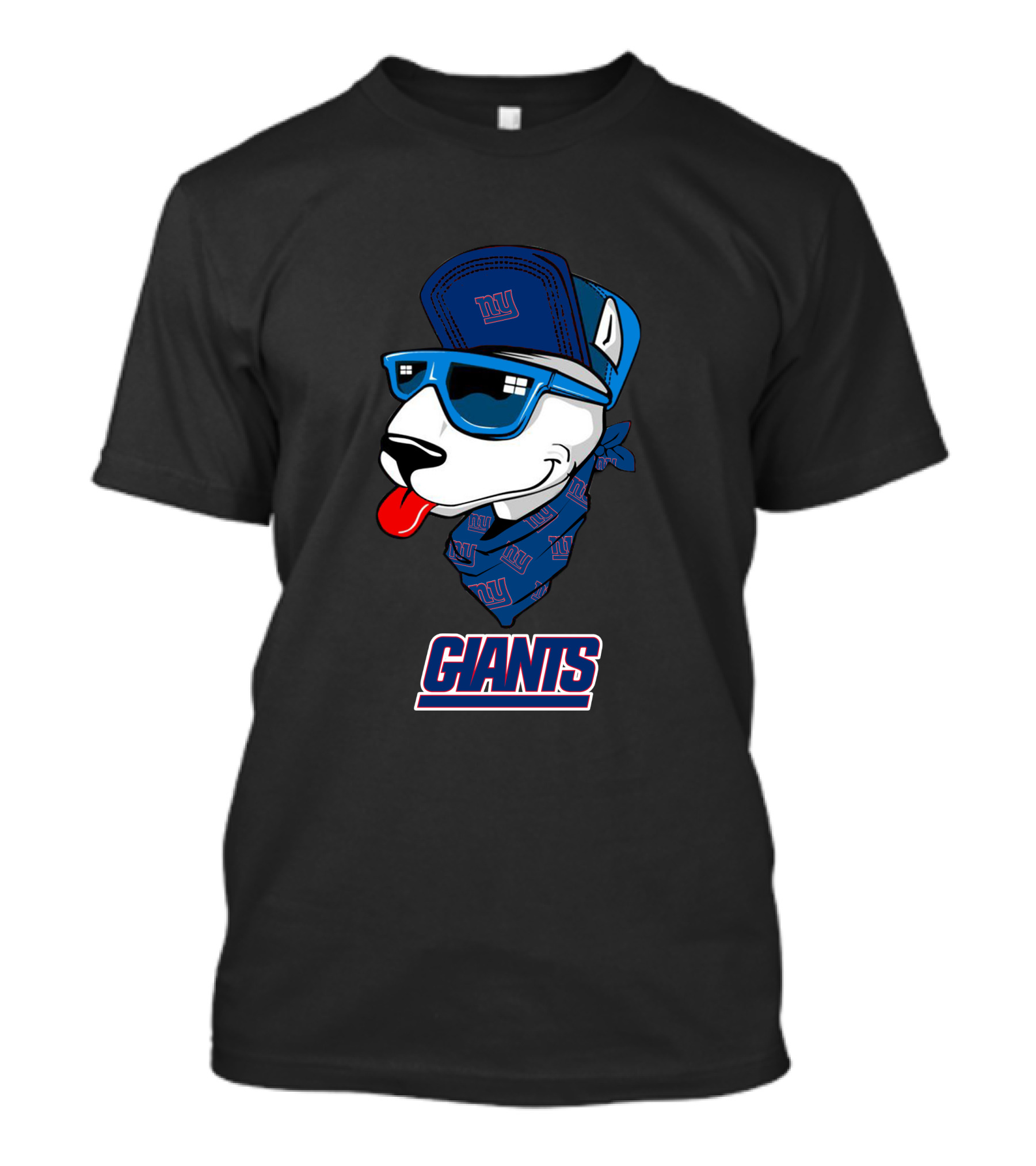 New York Giants Bull Terrier Fan Mascot T-Shirt