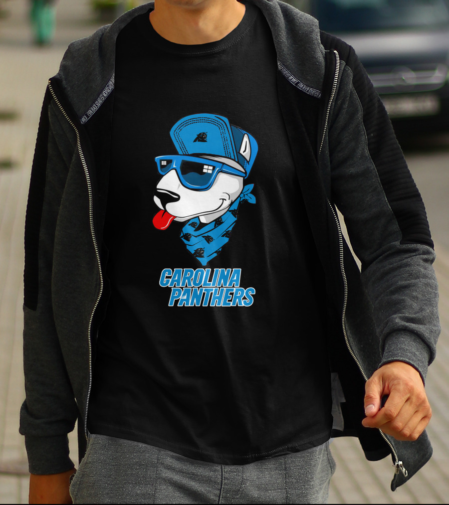 Carolina Panthers Bull Terrier T-Shirt