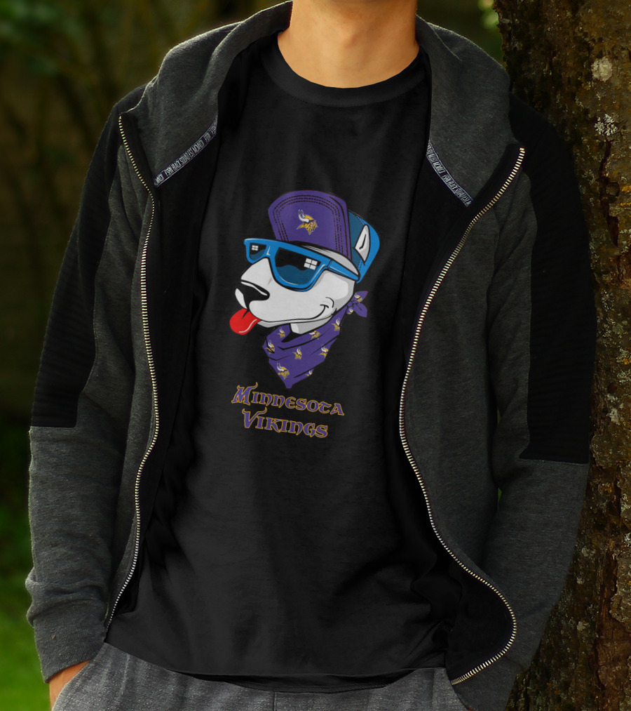 Minnesota Vikings Bull Terrier T-Shirt