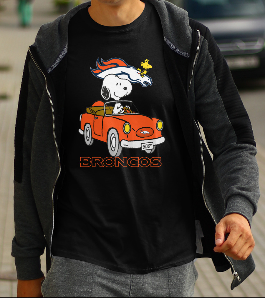 Broncos Snoopy Woodstock Long Ride Adventure T-Shirt