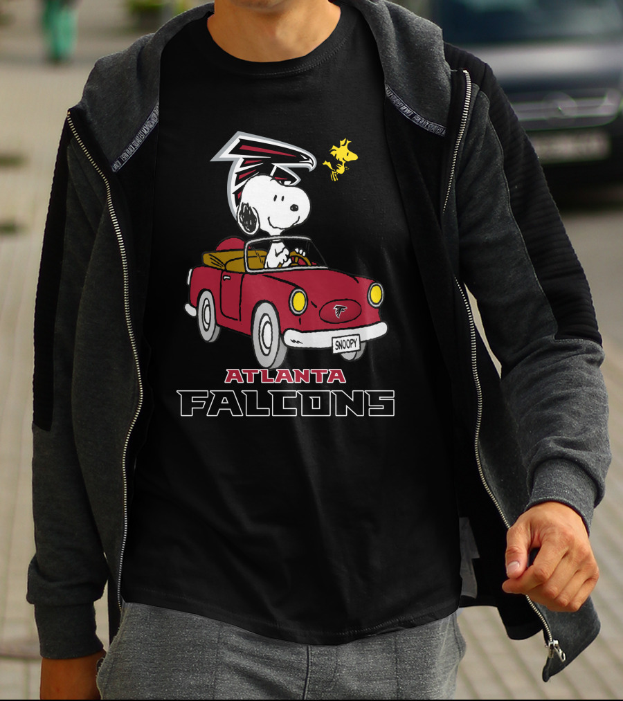 Atlanta Falcons Snoopy Driving Adventure T-Shirt
