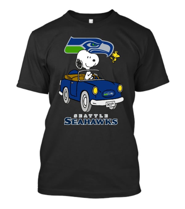 Snoopy Seattle Seahawks Long Ride Adventure T-Shirt