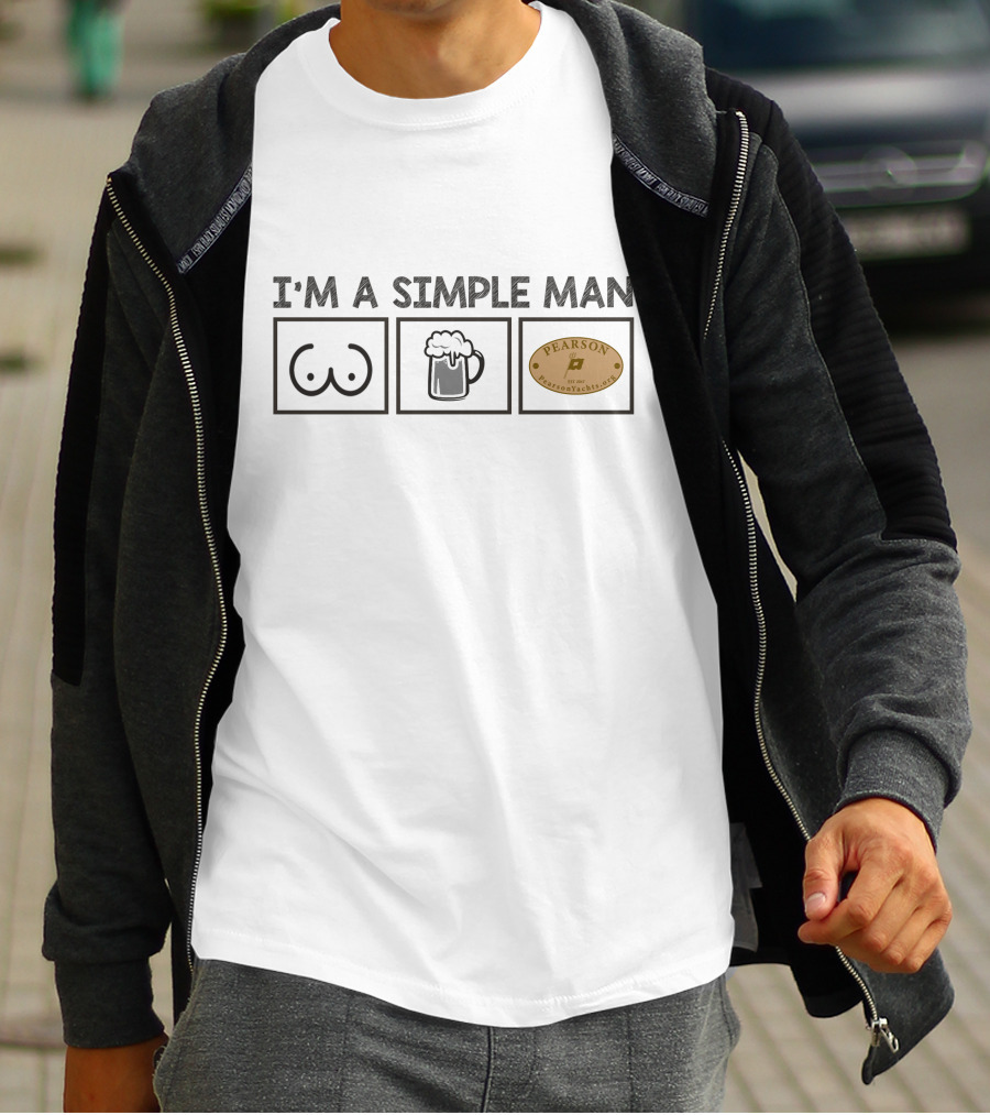 I'M A SIMPLE MAN PEARSON LAGER BEER SYMBOLS T-Shirt