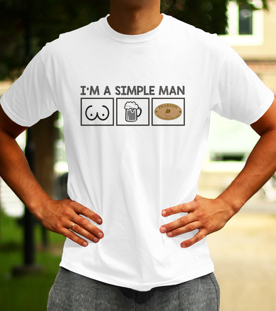 I'M A SIMPLE MAN PEARSON LAGER BEER SYMBOLS T-Shirt