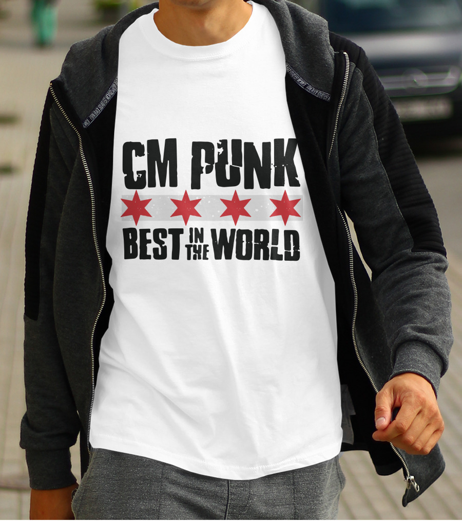 CM Punk Best In The World Red Stars T-Shirt