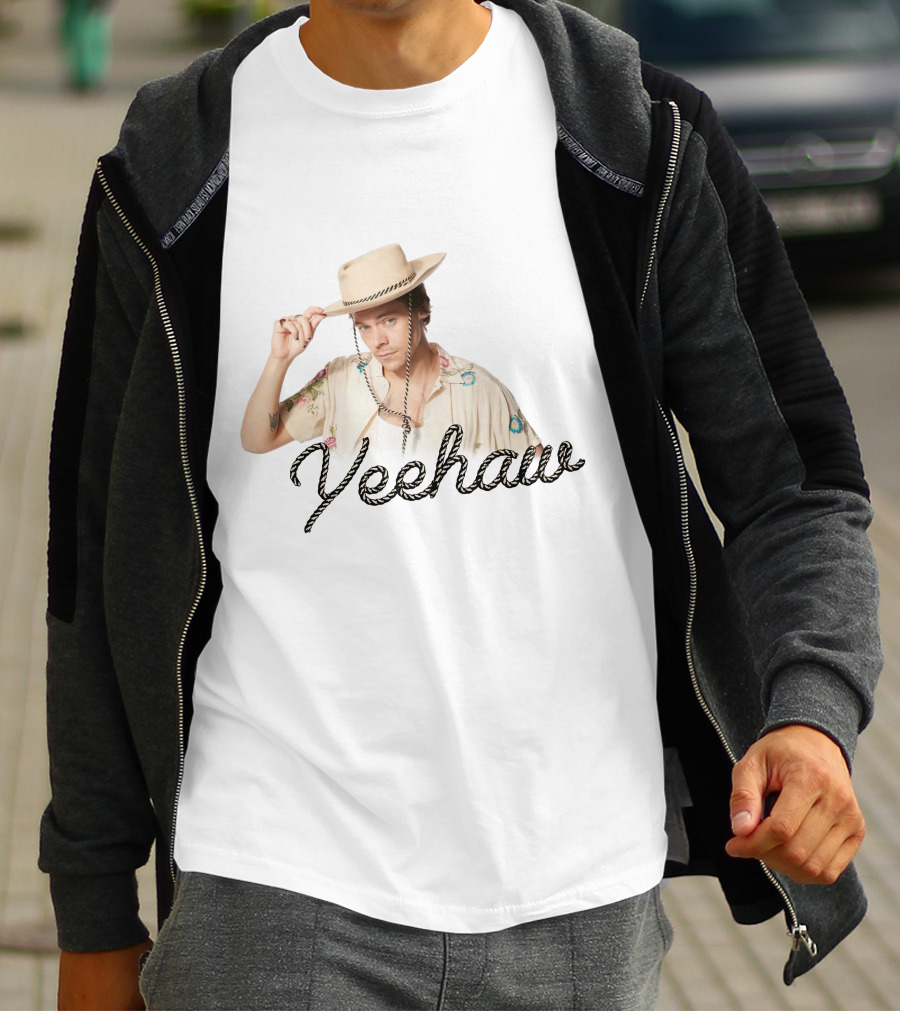 Yeehaw Cowboy Style With Floral T-Shirt