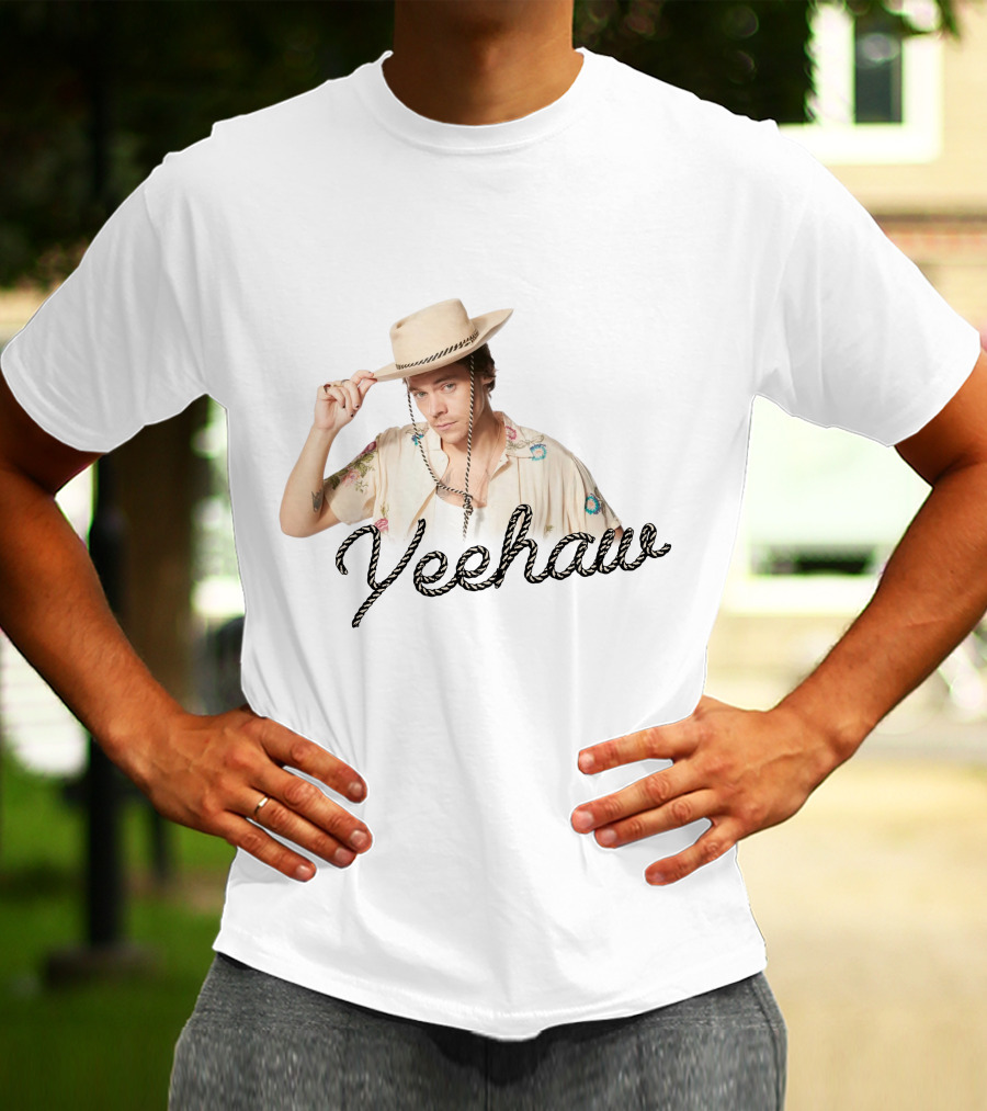 Yeehaw Cowboy Style With Floral T-Shirt