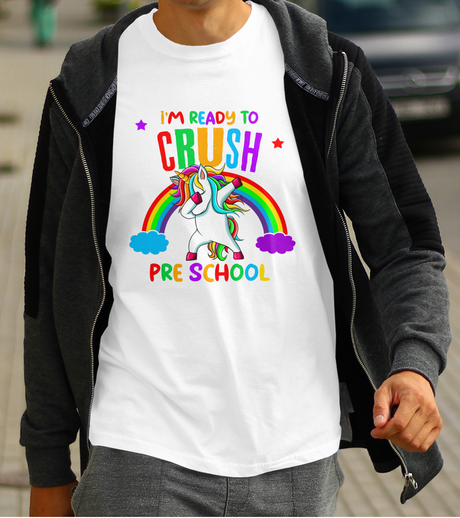 I'm Ready To Crush Preschool Unicorn Rainbow Dabbing T-Shirt