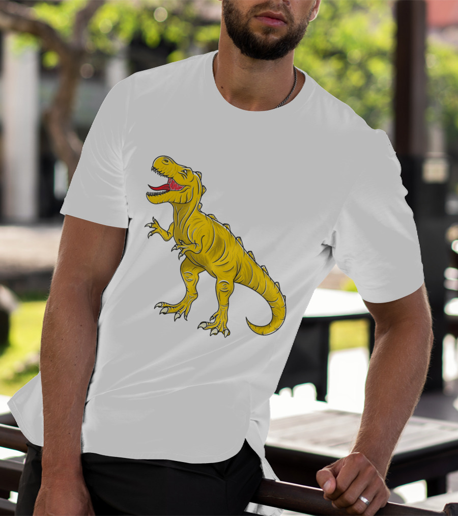 Yellow Dinosaur Tyrannosaurus Rex T-Shirt