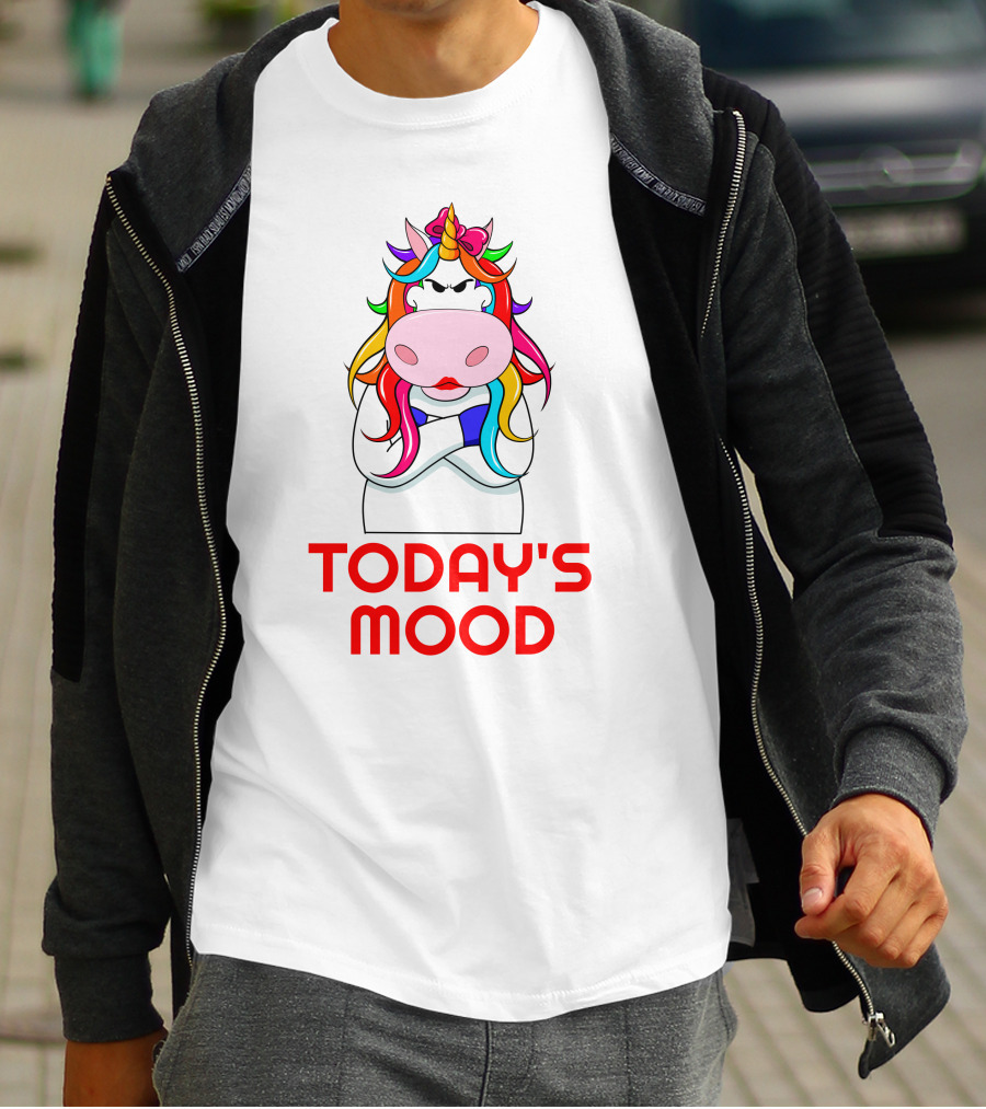 Today's Mood Angry Rainbow Unicorn T-Shirt