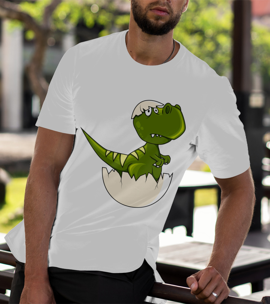 Baby Dragon Hatching From Egg With Playful Expression T-Shirt