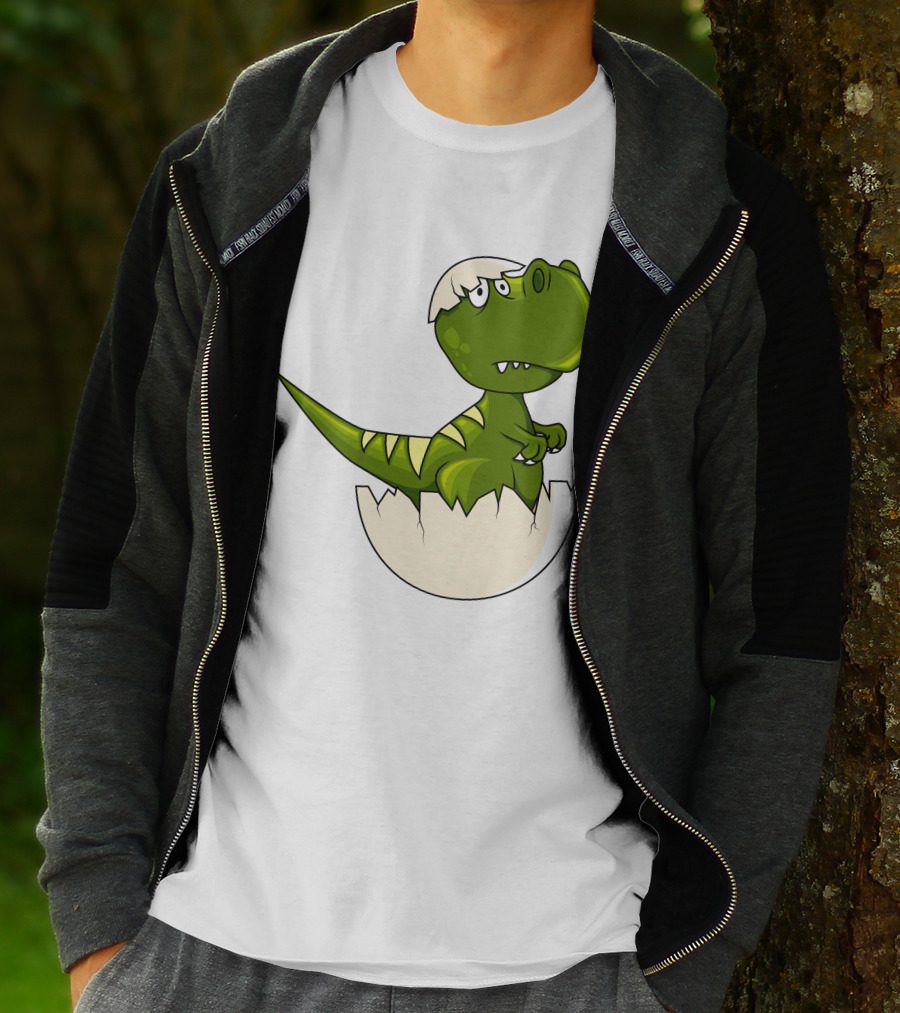 Baby Dragon Hatching From Egg With Playful Expression T-Shirt
