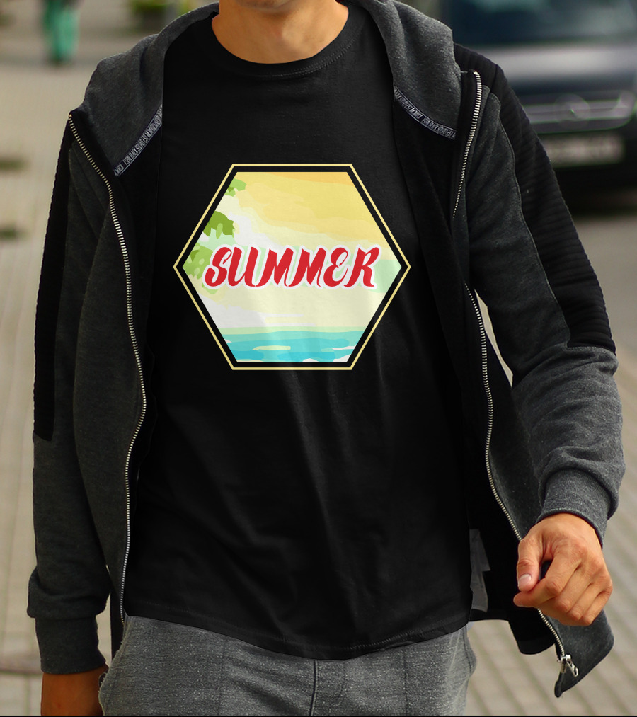 Summer Ocean Hexagon T-Shirt