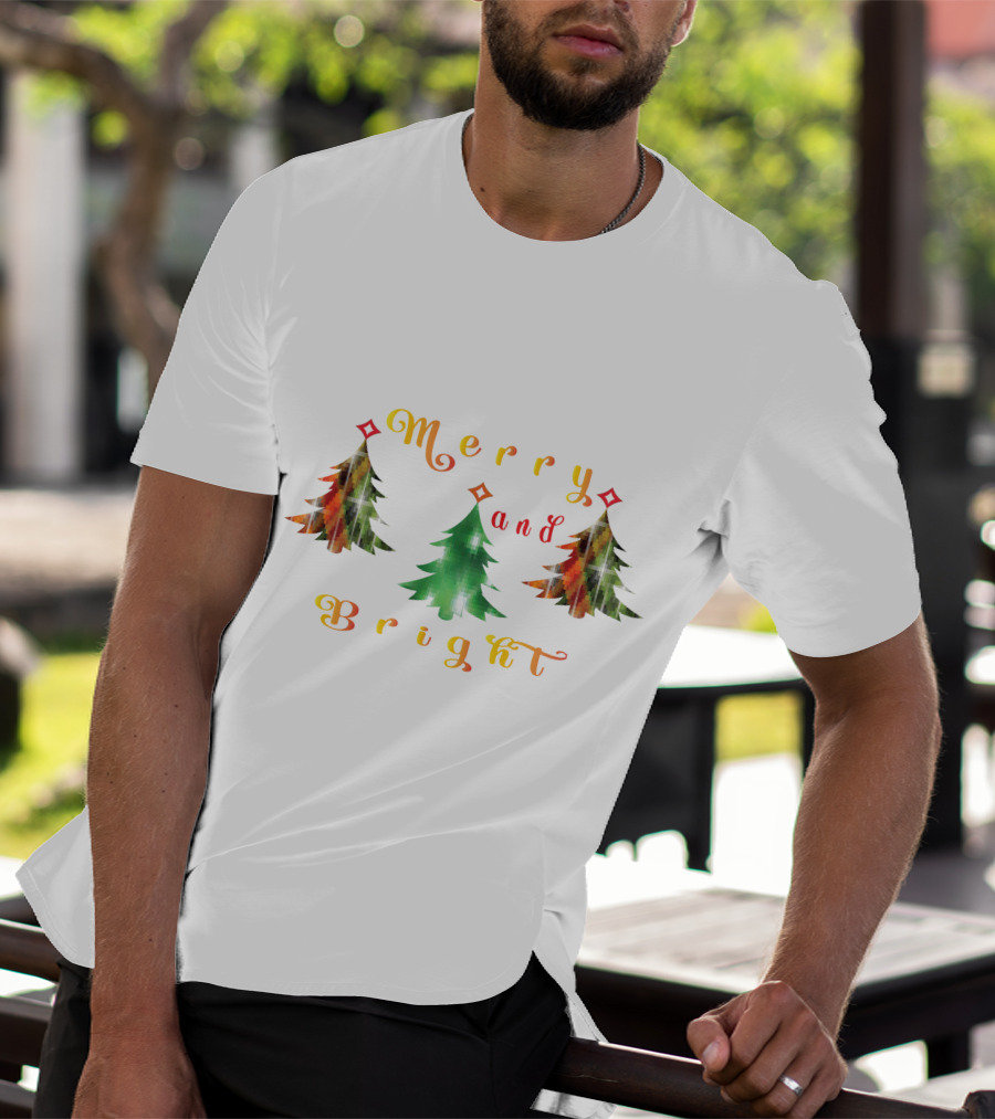 Merry And Bright Christmas Trees T-Shirt