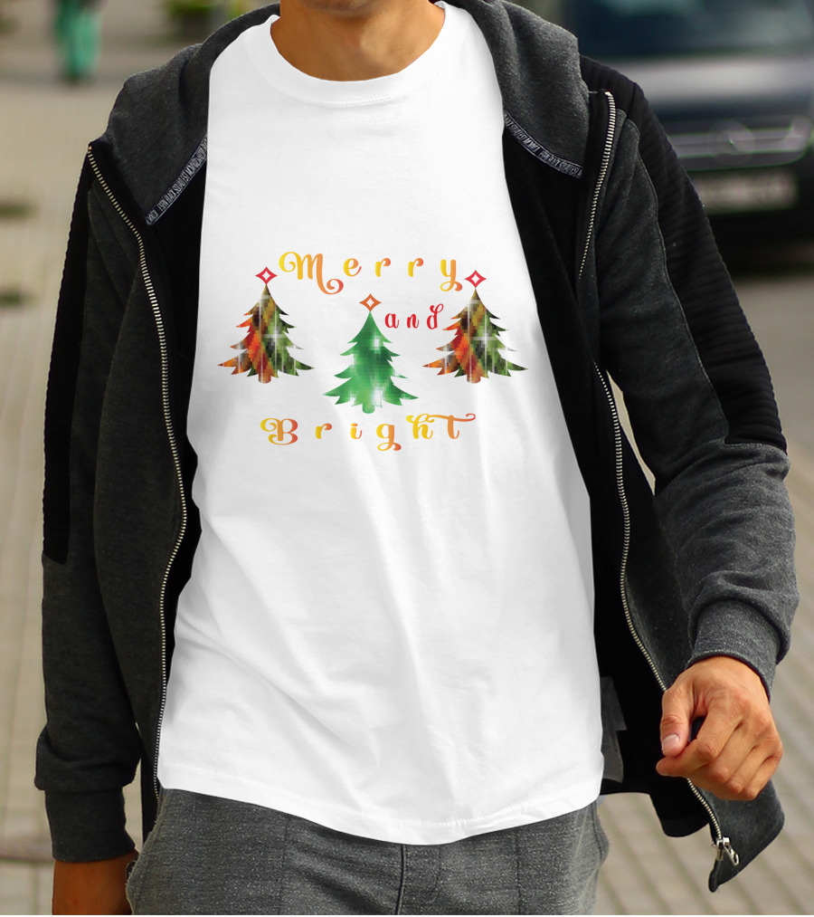 Merry And Bright Christmas Trees T-Shirt