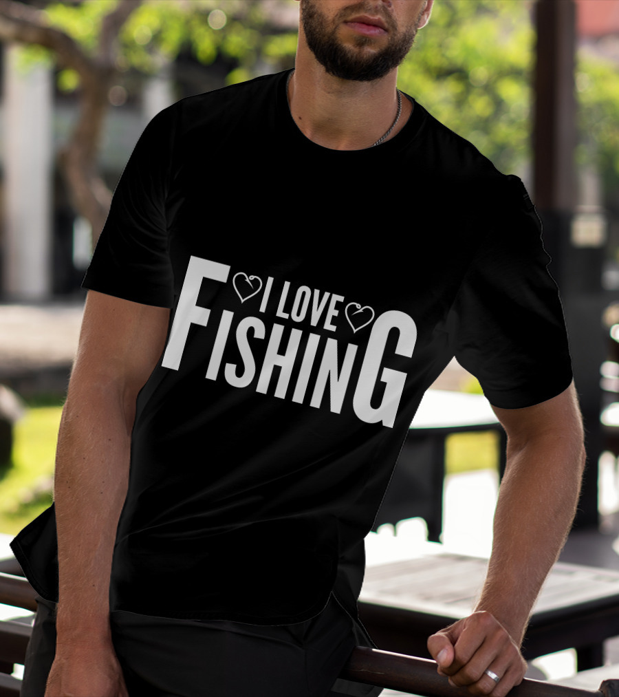 I Love Heart Fishing T-Shirt