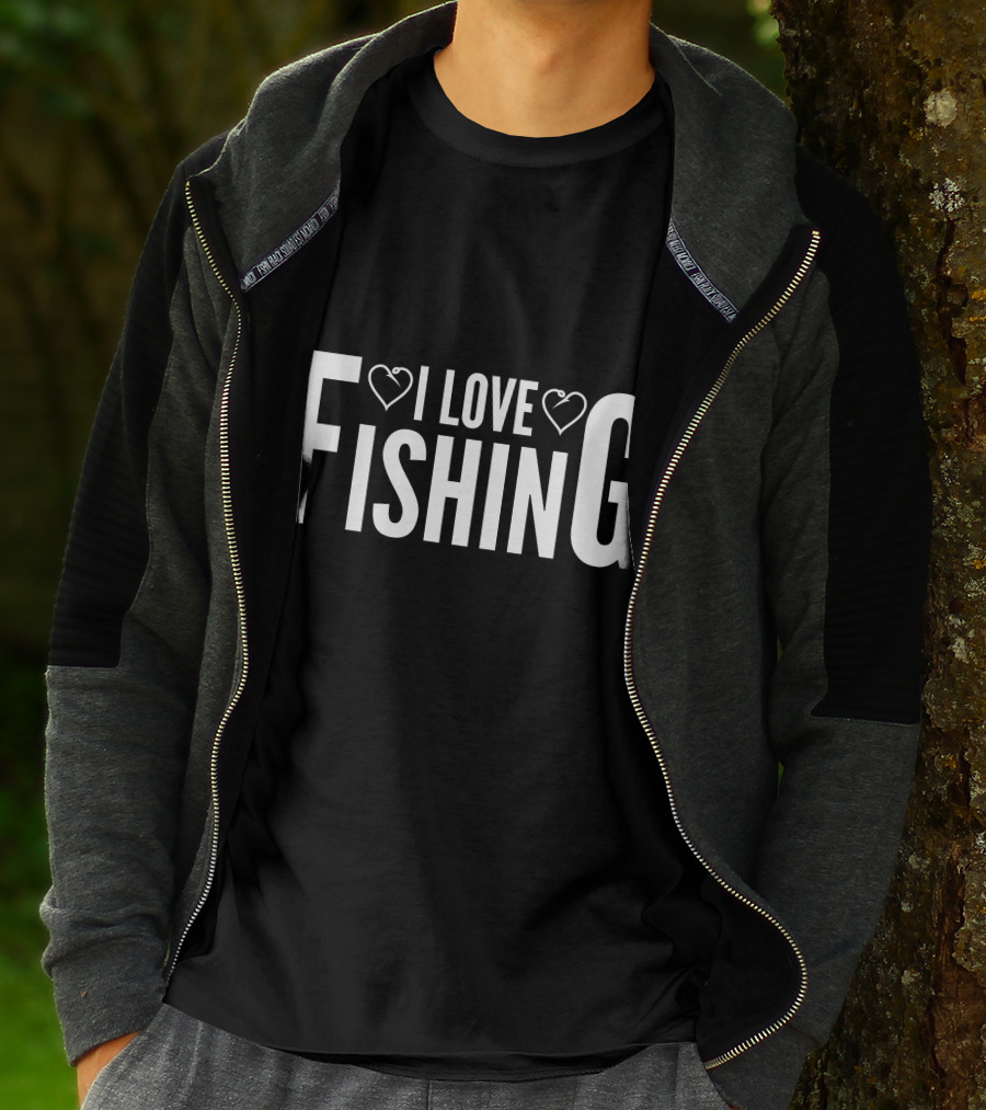 I Love Heart Fishing T-Shirt