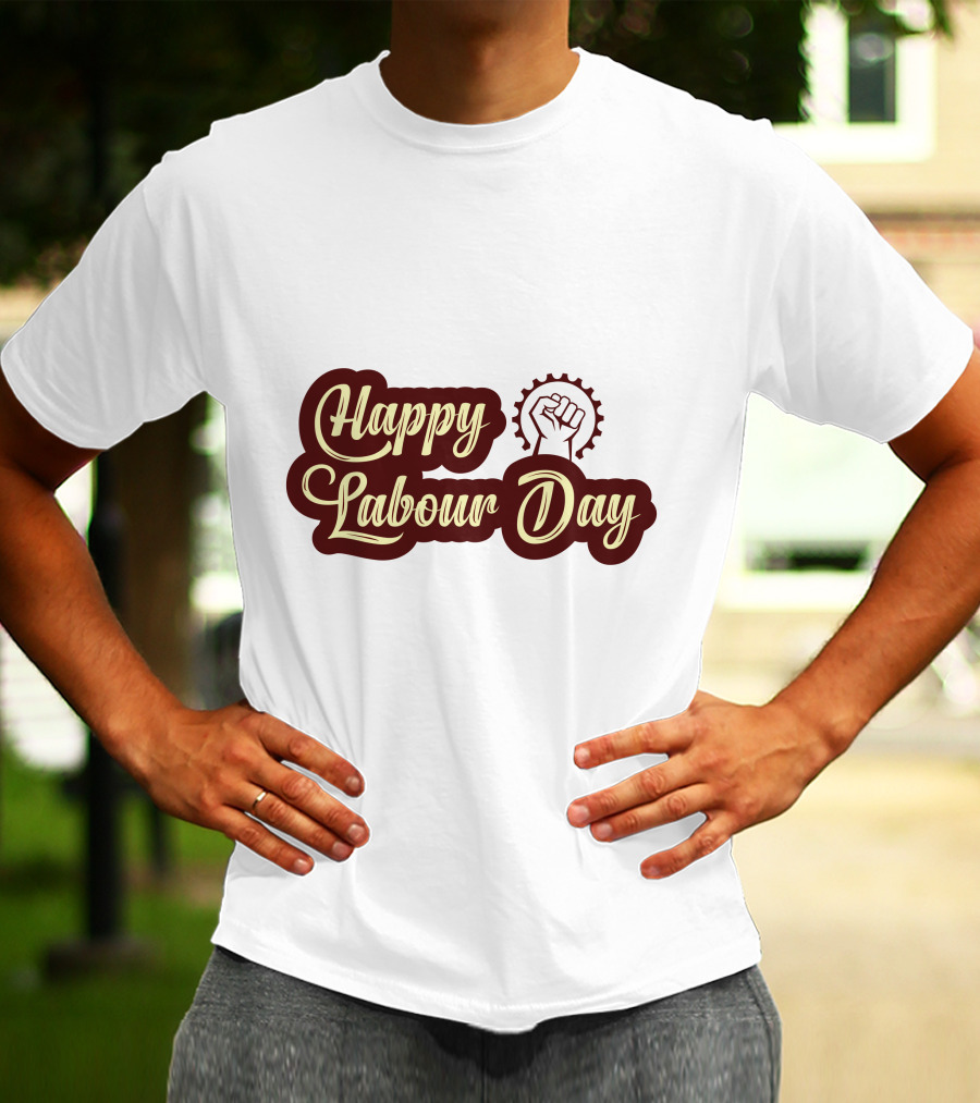 Happy Labour Day Fist And Gear T-Shirt