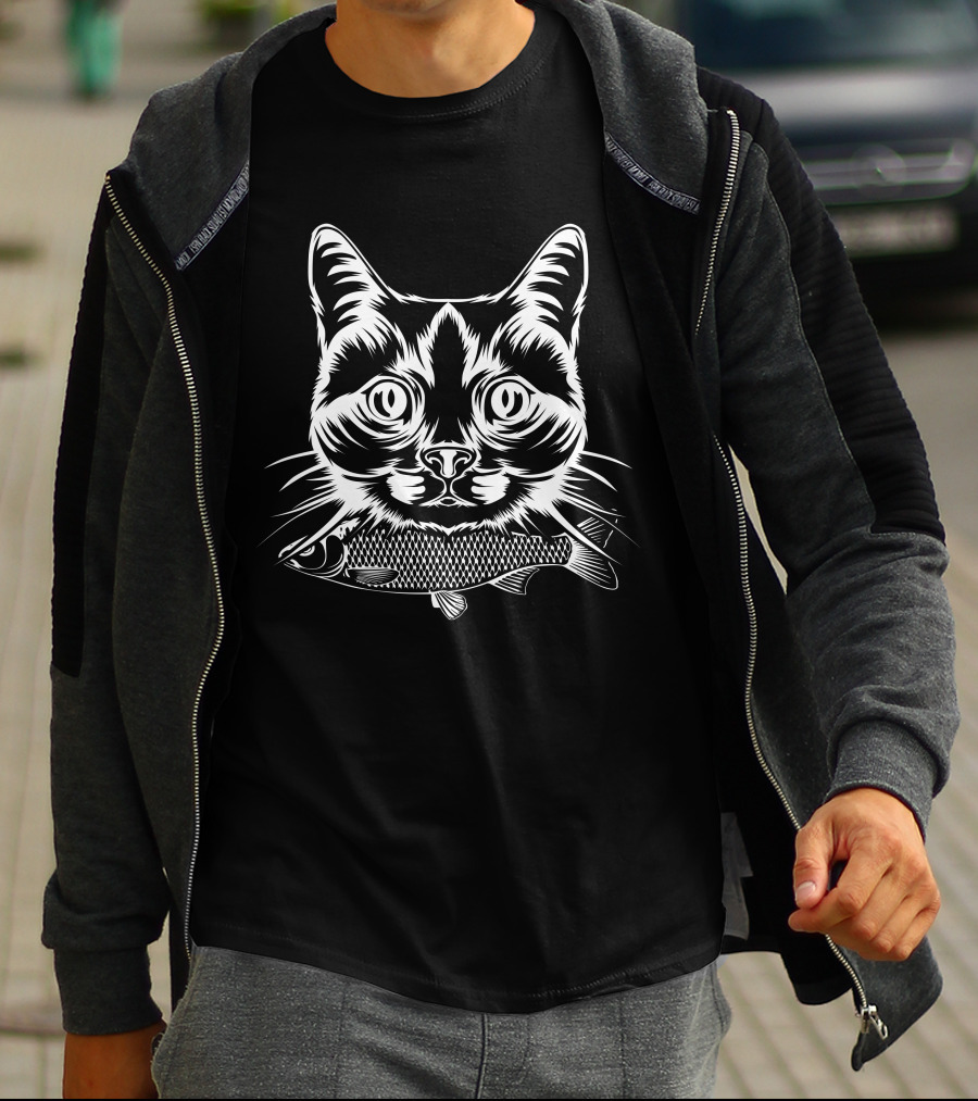 Cat And Fish Lover T-Shirt