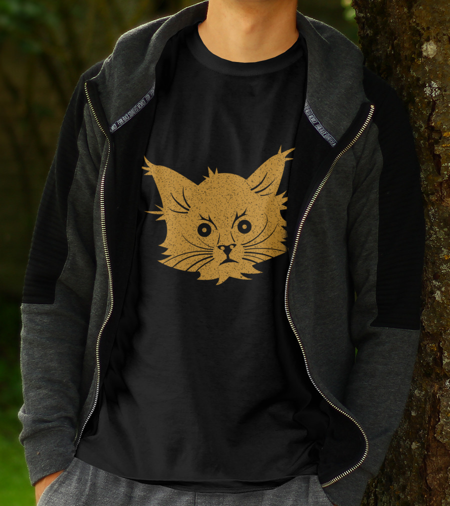 Cat Lover Whiskers Face T-Shirt