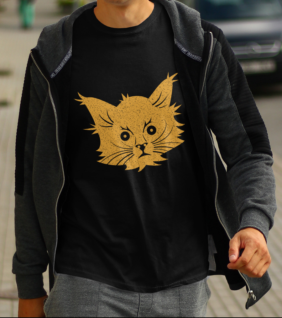 Cat Lover Whiskers Face T-Shirt