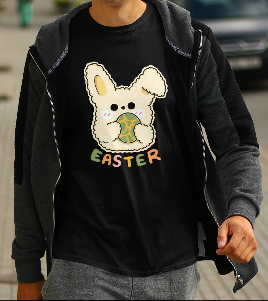 Easter Bunny Holding Easter Egg Sticker T-Shirt