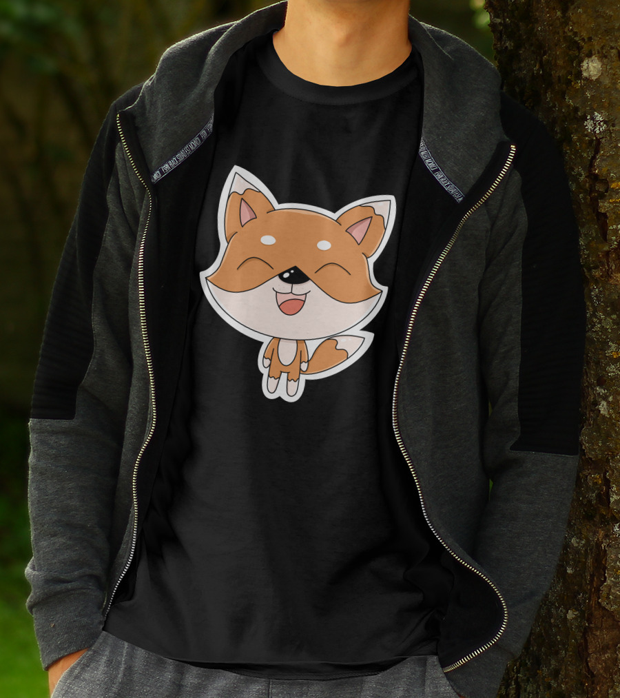 Fox Cartoons Happy Cute Fox Character T-Shirt