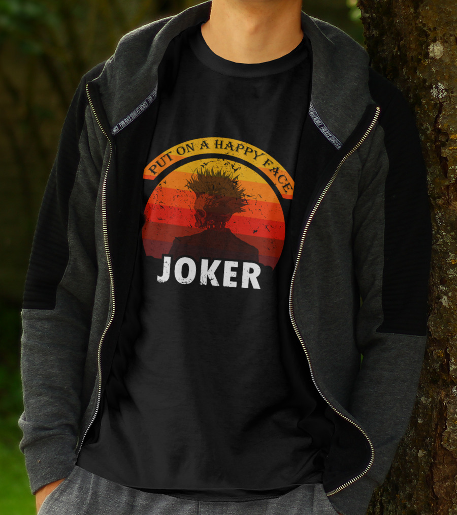 Put On A Happy Face Joker Sunset T-Shirt