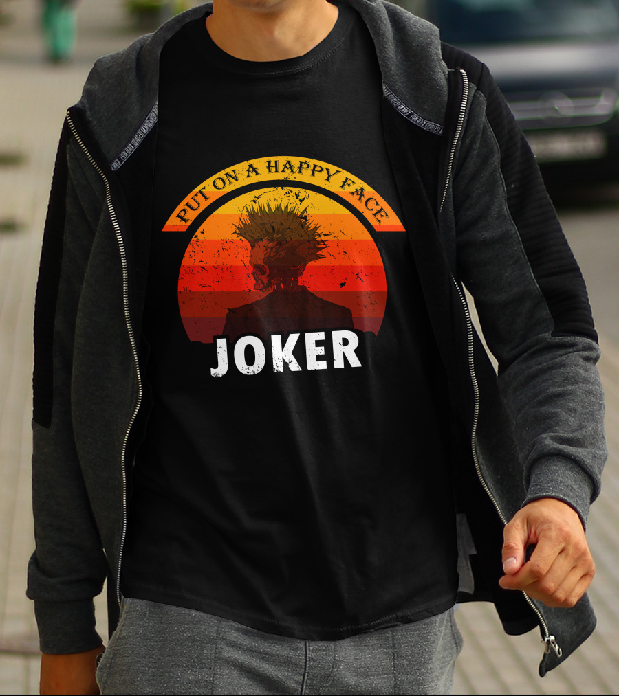 Put On A Happy Face Joker Sunset T-Shirt