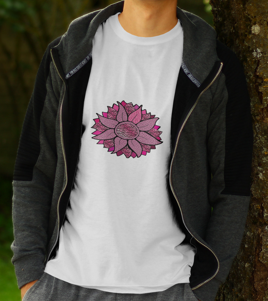 Pink Sunflower Unique Blossom T-Shirt