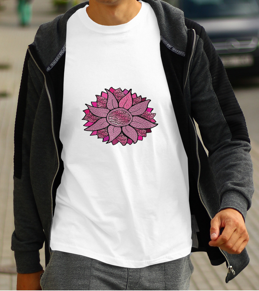 Pink Sunflower Unique Blossom T-Shirt