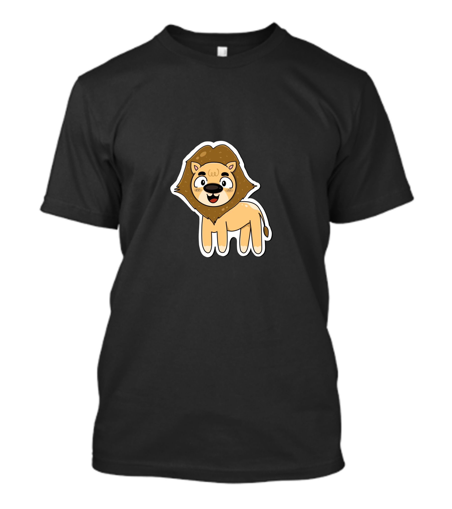 Lion Sticker Cute Cartoon T-Shirt