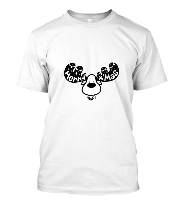 Merry Xmas Reindeer Antlers T-Shirt