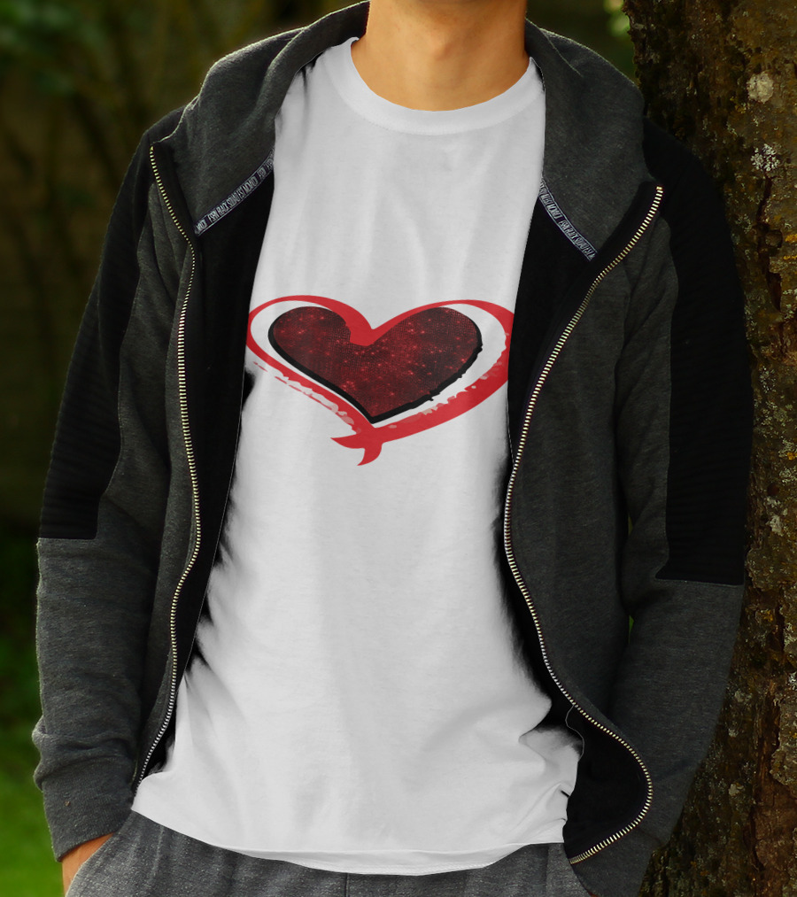 Valentines Day Heart Red Sparkle T-Shirt