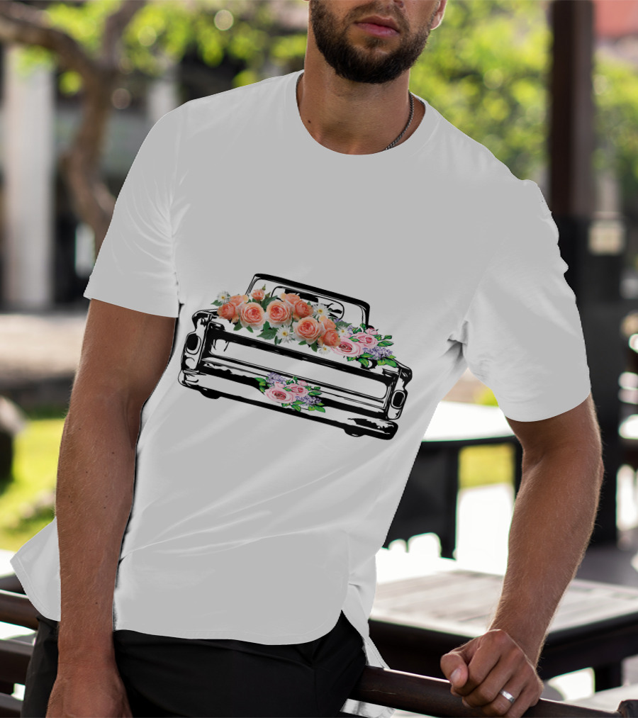 Vintage Truck Floral Arrangement T-Shirt