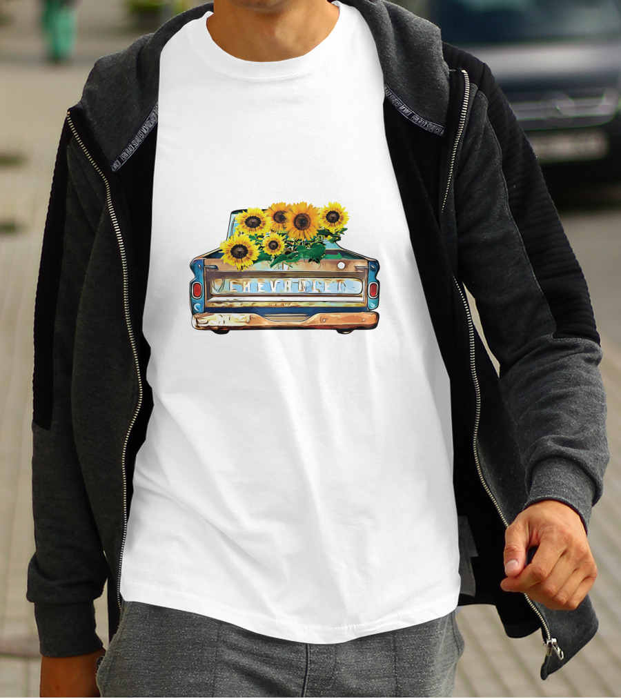 Chevrolet Vintage Truck With Sunflowers T-Shirt