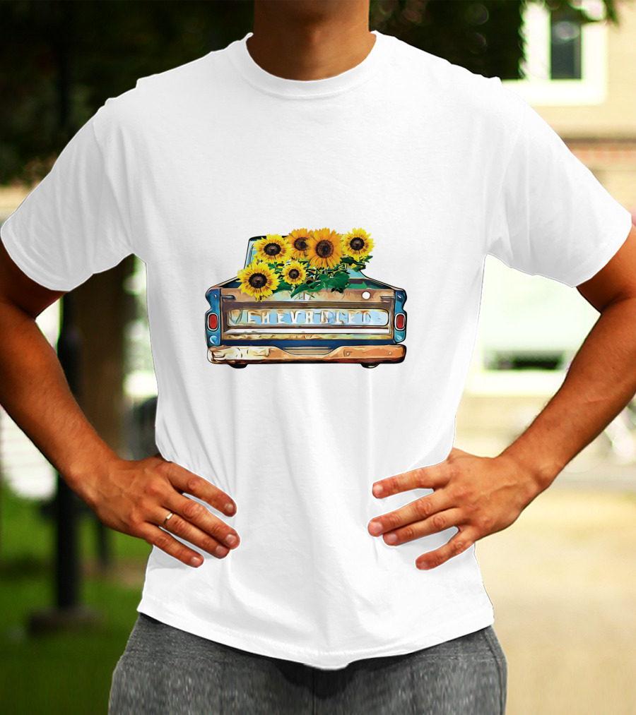 Chevrolet Vintage Truck With Sunflowers T-Shirt