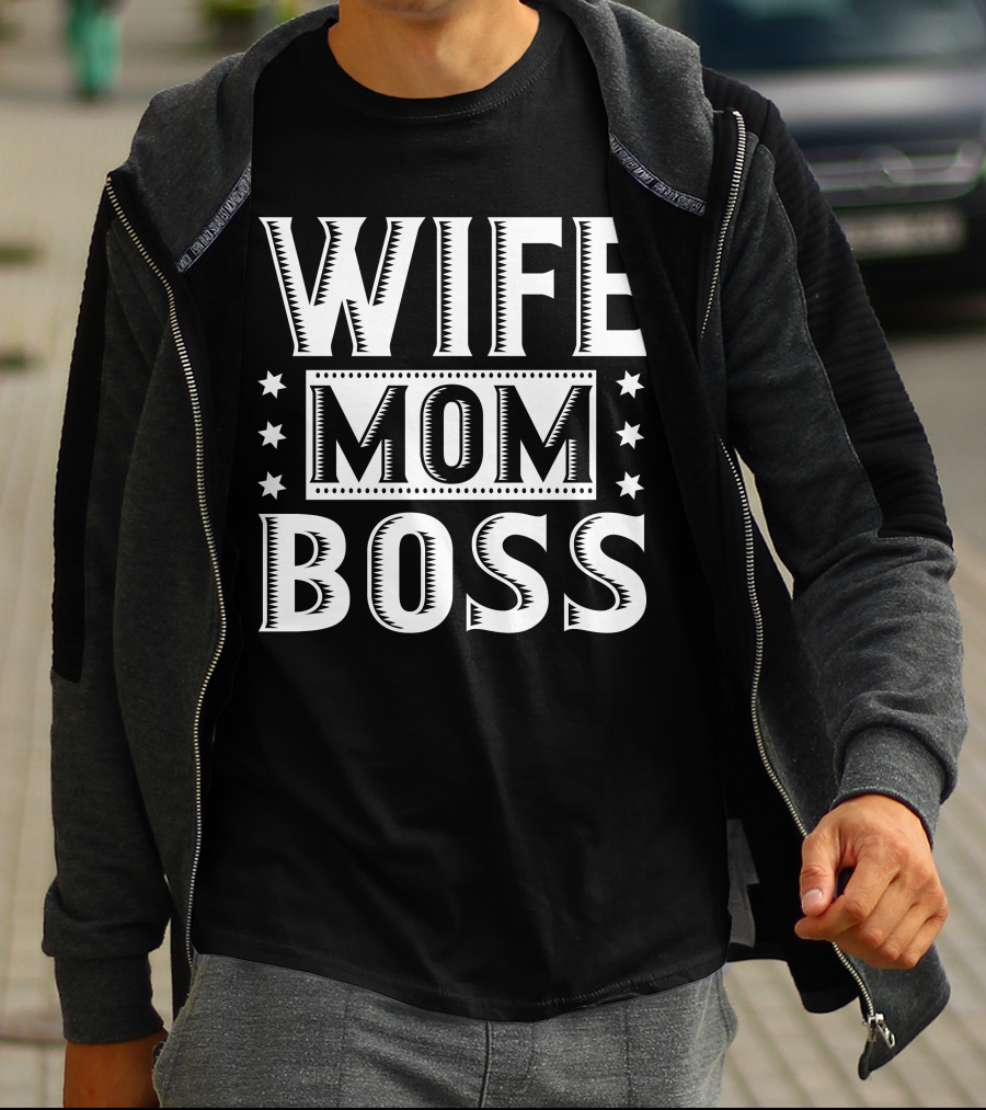Wife Mom Boss Stars T-Shirt