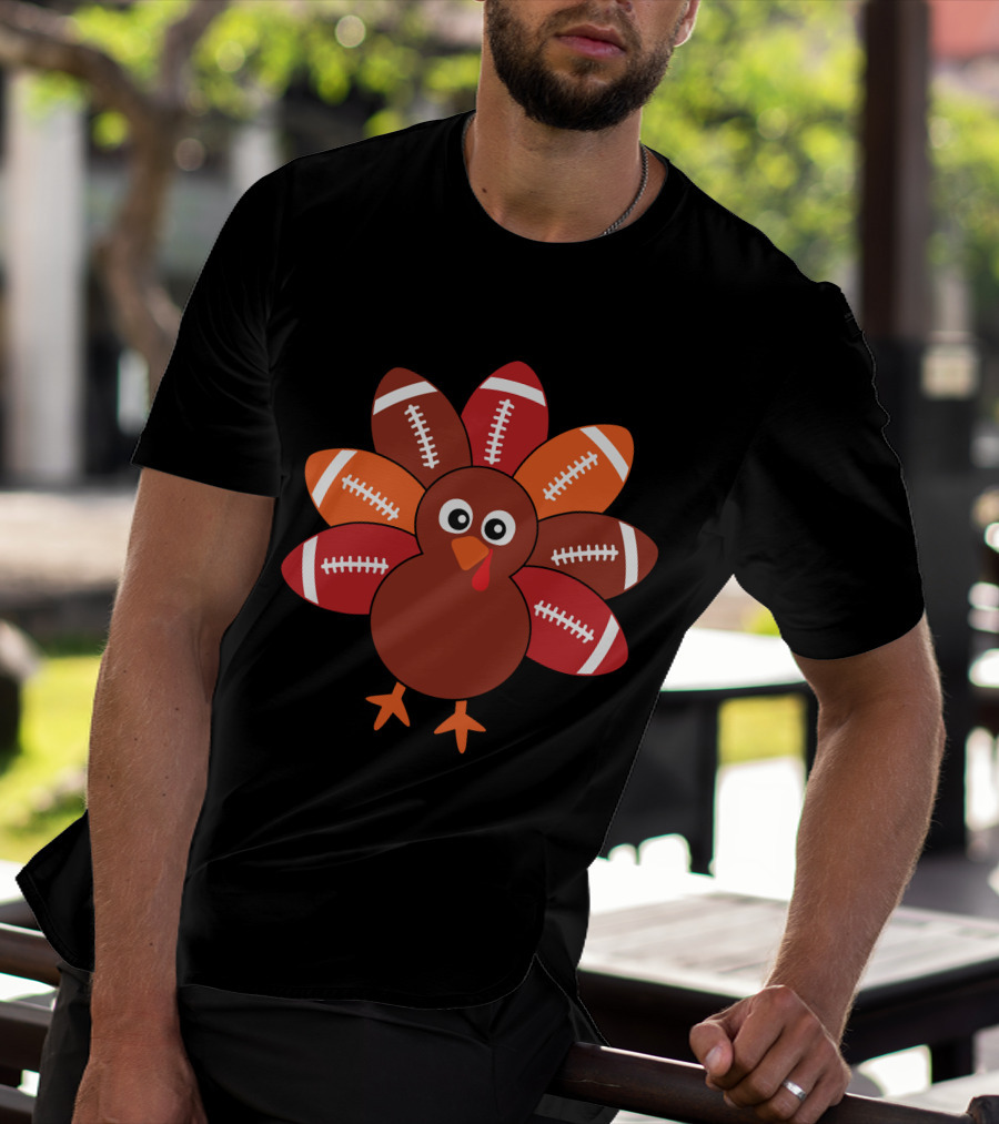 Football Turkey Thanksgiving Balls Festival T-Shirt