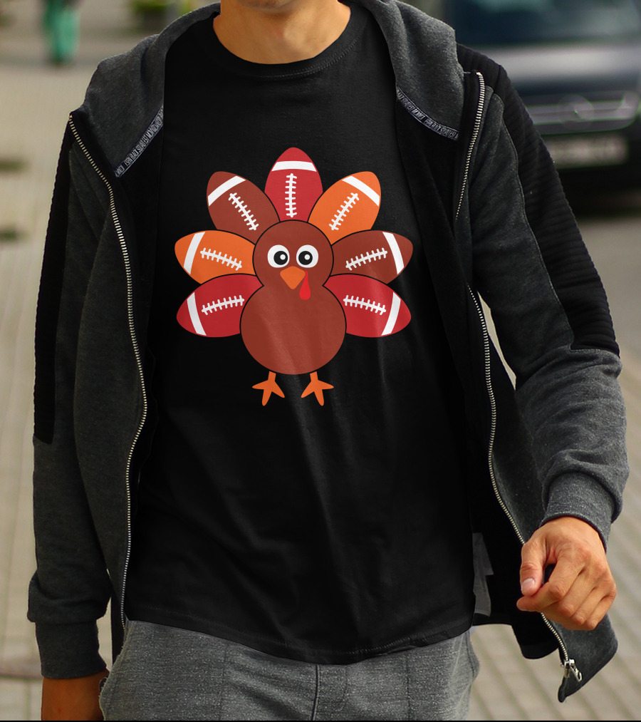 Football Turkey Thanksgiving Balls Festival T-Shirt