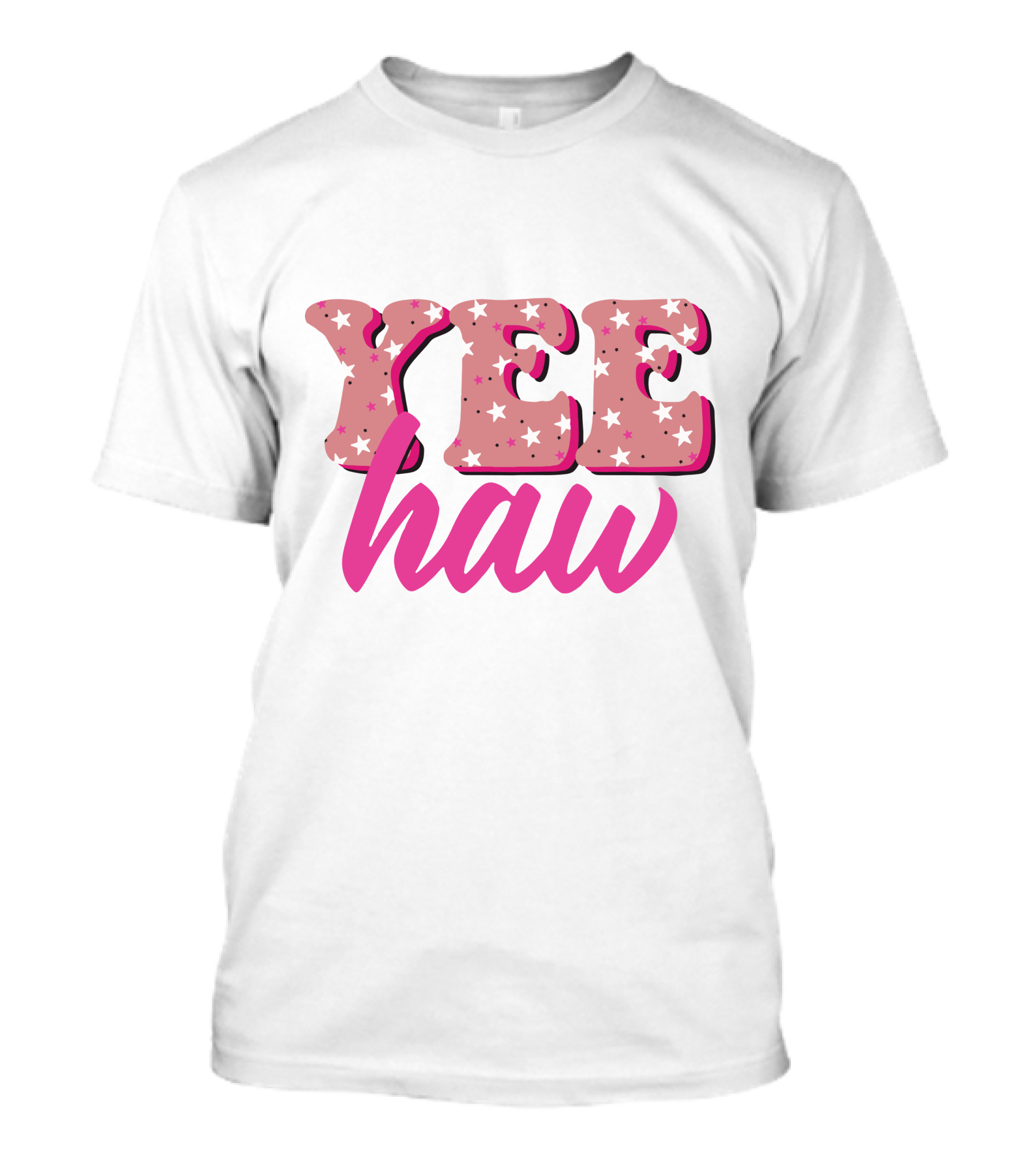 Retro Yee Haw Star Pattern Howdy T-Shirt