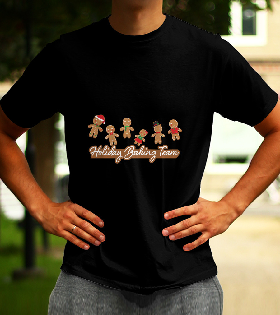 Holiday Baking Team Gingerbread Family Christmas Cookies T-Shirt