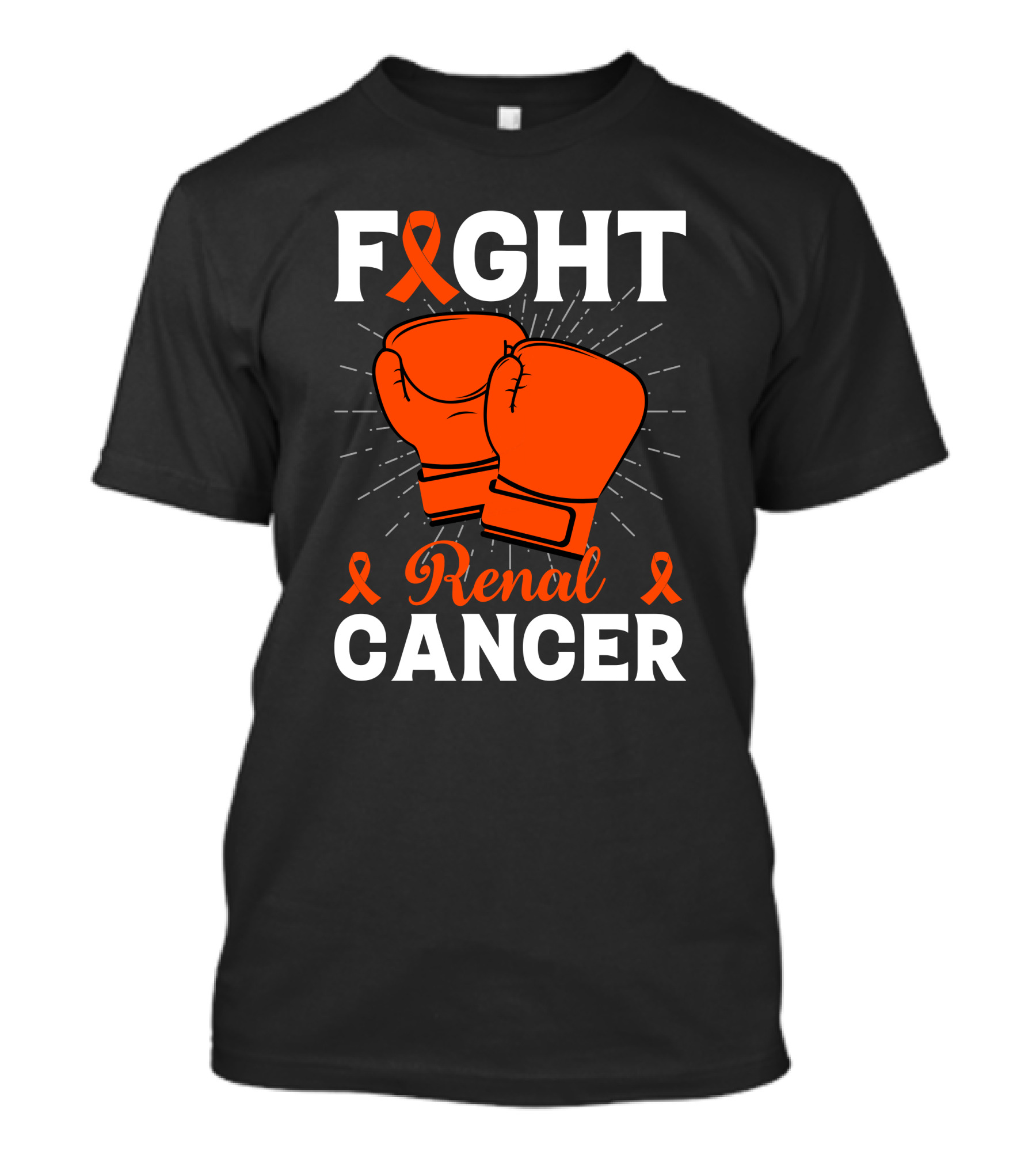 FIGHT RENAL CANCER ORANGE RIBBON BOXING GLOVES T-Shirt