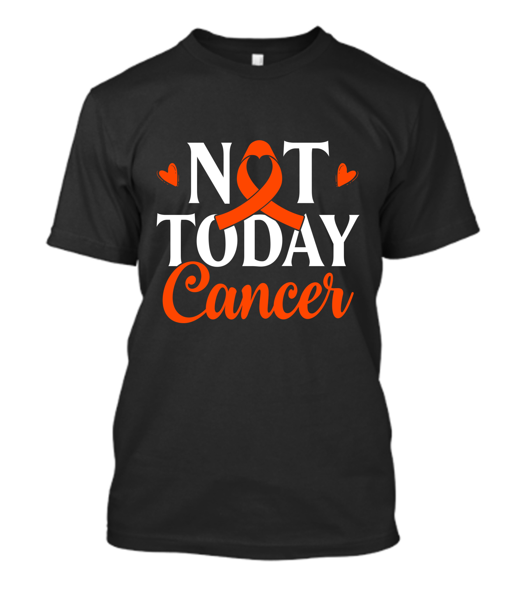 Not Today Renal Cancer Awareness Ribbon Hearts T-Shirt
